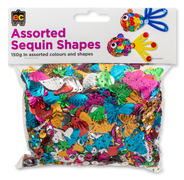 Sequins Shapes Assorted - 150gm