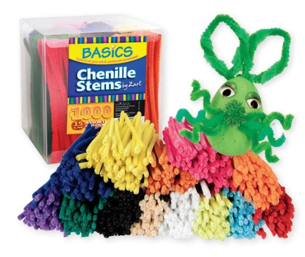 Basics Chenille Stems 15cm - Assorted set of 1000