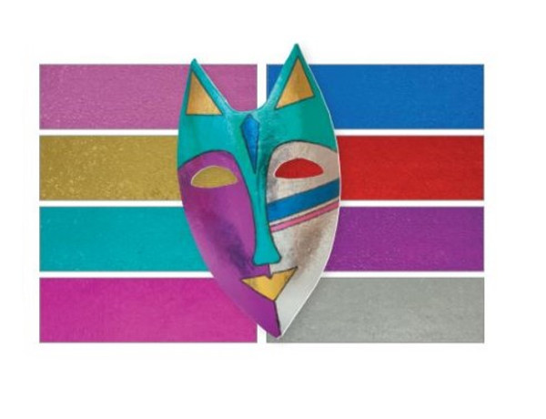 Metallic Ripple Paper A4 - Assorted set of 40 sheets