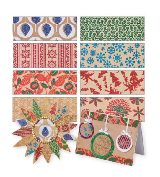 Glitter Paper A4 - Christmas - Assorted set of 40 sheets