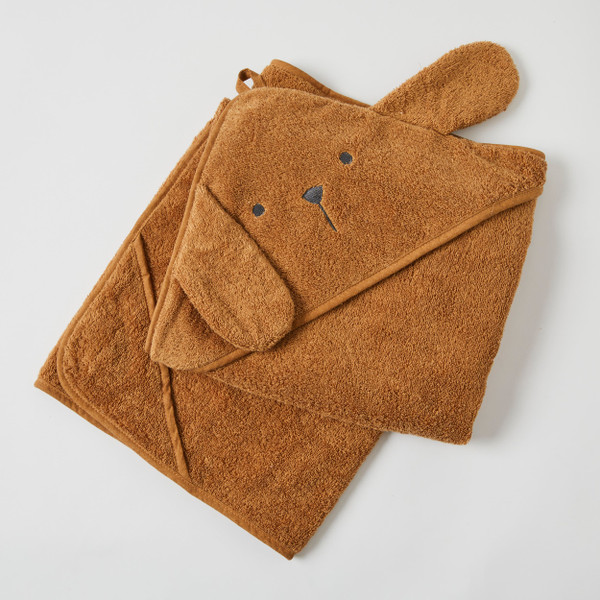 Baby Hooded Towel - Biscuit