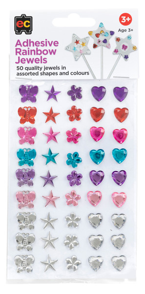 Adhesive Rainbow Jewels - Set of 50