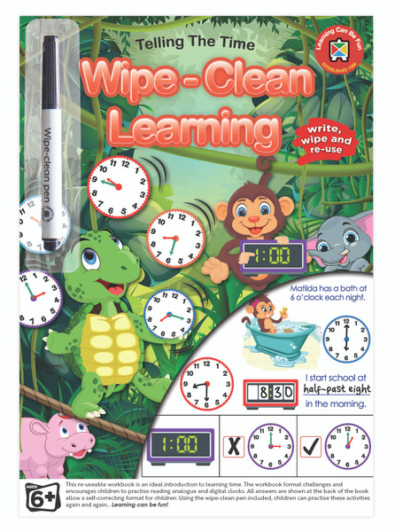 Wipe-Clean Learning - Telling the Time