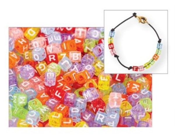 Alphabet Cube Beads 100g