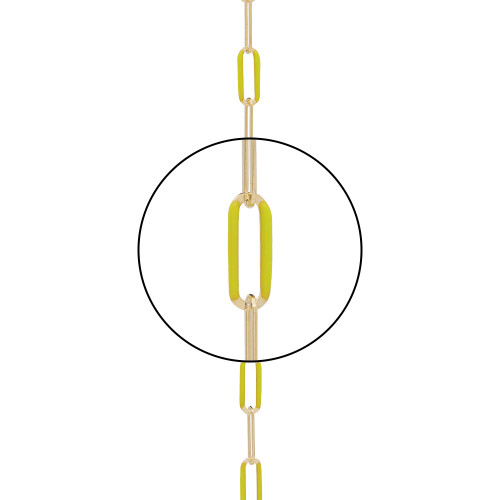 DE ESLABONES 0397 +ESMALTE LIMA A METROS DORADA
