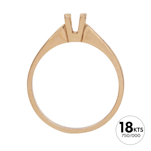 SOLITARIO FORMA "V" 1P 0.30 DE 4 GRAPAS - ORO 18K