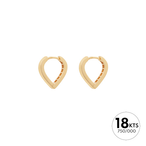 PAR CRIOLLA DE "CLIC" OVALADA 15.65X14.30MM - ORO 18K