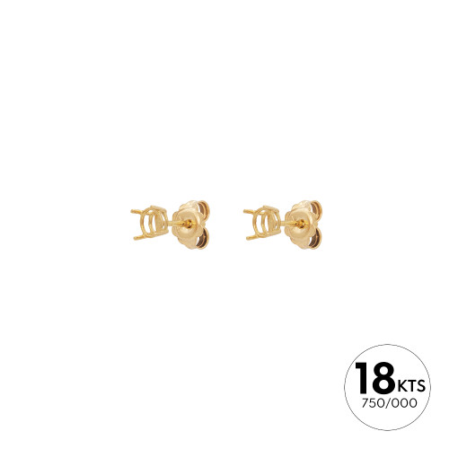 2P 0.50 DE 4 GRAPAS REDONDAS - ORO AMARILLO 18K