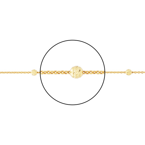 PULSERA FORZADA +BOLA FACETADA 3.0