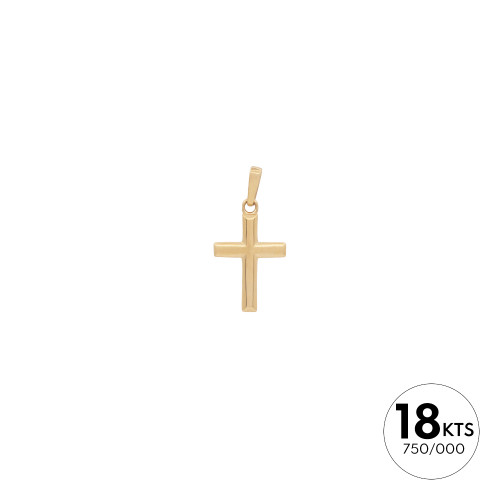 CRUZ 26.50X10.50 Ø +TUBO "OVALADO" - ORO 18K