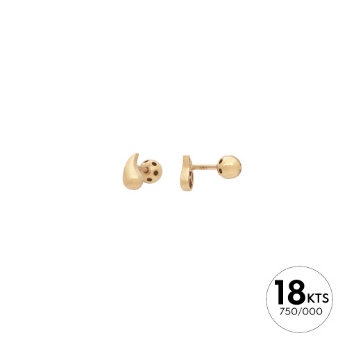 PAR PENDIENTES "GOTA" 7.30 Ø - ORO 18K