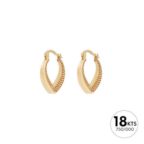 PAR CRIOLLA FANTASÍA 20X16 Ø - ORO 18K