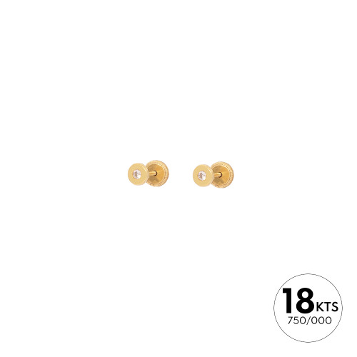DE CHATÓN REDONDO 4 Ø - ORO 18K