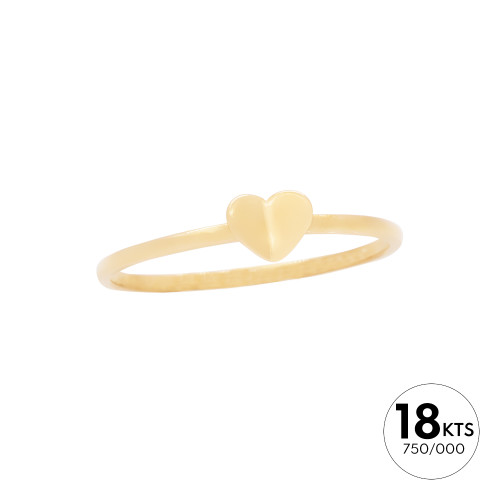 ANILLO CON MOTIVO CORAZÓN 4 Ø - ORO 18K