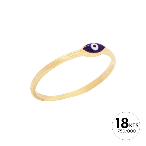 ANILLO DE OJO TURCO PEQUEÑO - ORO 18K