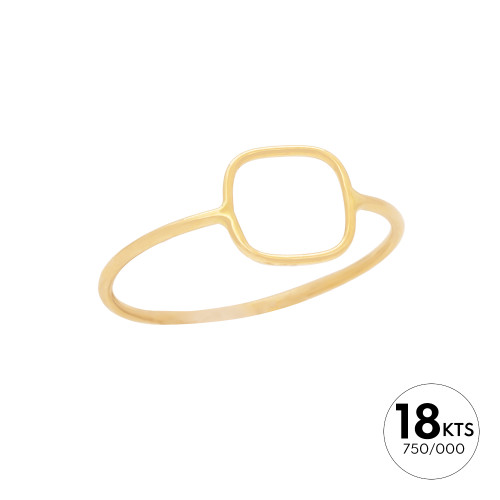 ANILLO FILIGRANA DE FORMA RECTANGULAR 7.80X8.50 - ORO 18K