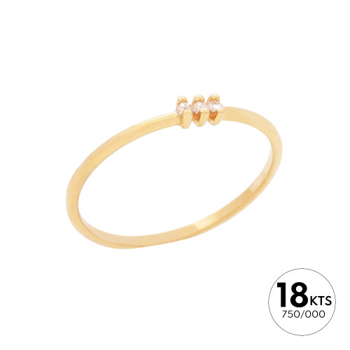 ANILLO 3P 0.045 HSI2 - ORO 18K