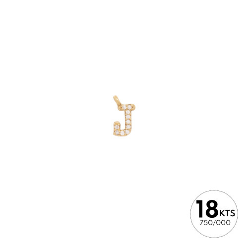 LETRA "J" +10P 0,004 - ORO 18K