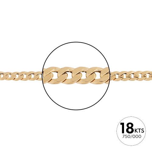 PULSERA BARBADA HUECA 0120-30 - ORO 18K