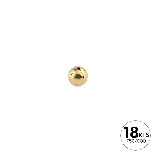 BOLA 5.0MM 1 AGUJERO LIGERA - ORO 18K