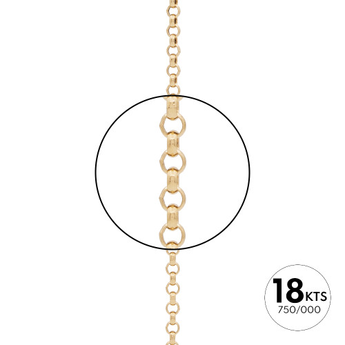 ROLO HUECA 027 A METROS - ORO 18K