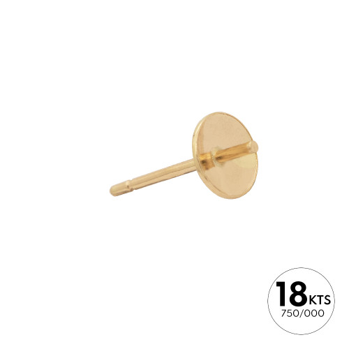 BASE PERNO 14.0 +CASCARILLA 6.0MM - ORO 18K