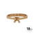 SOLITARIO FORMA "V" 1P 0.50 DE 4 GRAPAS - ORO 18K