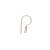 Gancho pendiente de plata 17 mm x 9.60mm. fabricado en hilo de 0.70mm de grosor.