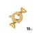 REASA MARINERA 13.0MM + COPETA DE INTERIOR 7.0MM - ORO 18K