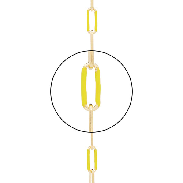 DE ESLABONES +ESMALTE LIMA A METROS DORADA