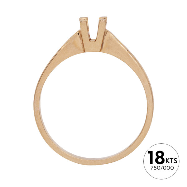 SOLITARIO FORMA "V" 1P 0.30 DE 4 GRAPAS - ORO 18K