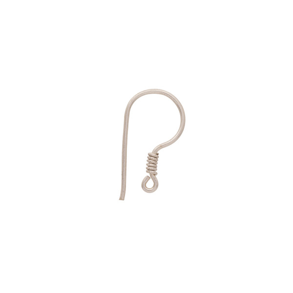 Gancho pendiente de plata 17 mm x 9.60mm. fabricado en hilo de 0.70mm de grosor.