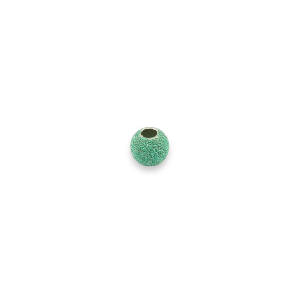 Bola Diamantada de Plata de color Verde de 5.0 MM de Diámetro Exterior + 2.0 MM de Diámetro Interior.