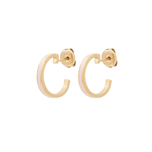 PAR CRIOLLA LISA 20MM +ESMALTE LILA