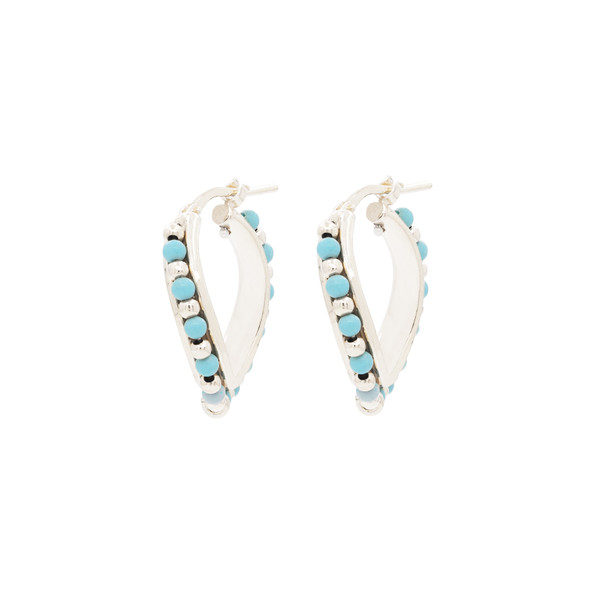 PAR CRIOLLA 23MM CON PIEDRAS AZULES INTERCALADAS