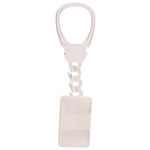 LLAVERO 97MM +PLACA RECTANGULAR LISA Y MATE 34X23 Ø