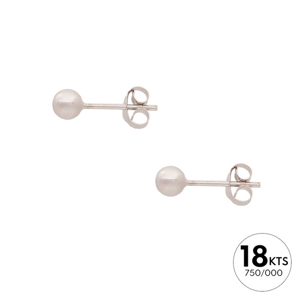 PAR PENDIENTES DE BOLA 4 Ø +PRESIÓN - ORO 18K