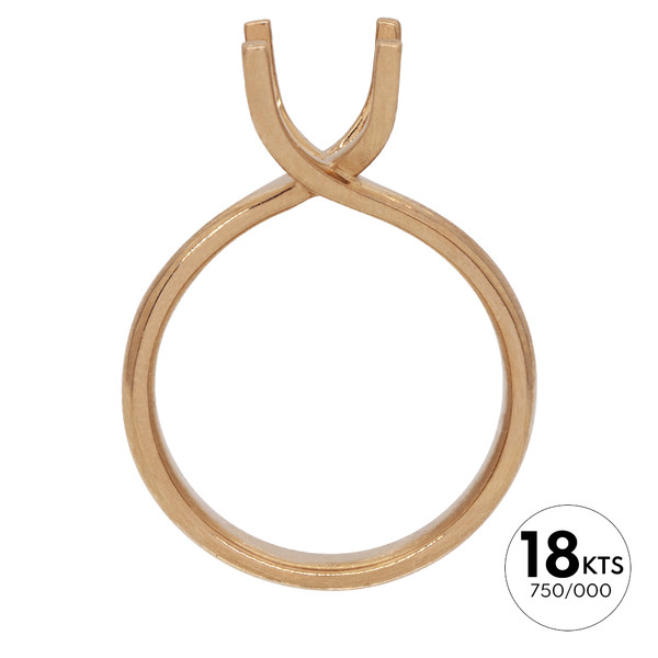 SOLITARIO 1P 1.0 DE 4 GRAPAS - ORO 18KT