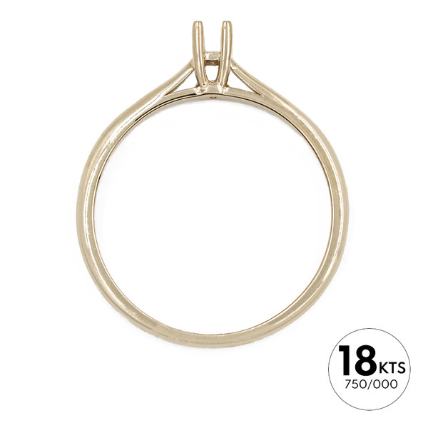 SOLITARIO 1P 0.10 DE 4 GRAPAS - ORO 18K