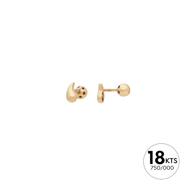 PAR PENDIENTES "GOTA" 7.30 Ø - ORO 18K