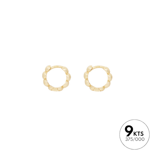 PAR CRIOLLA "CLIC" 11 Ø +TUBO DE MEDIA BOLAS 3.30 - ORO 9K