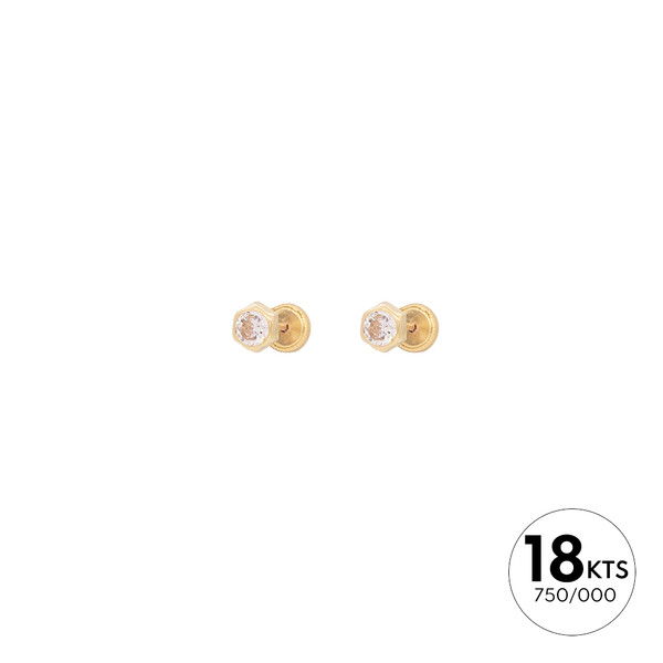 DE FORMA HEXAGONAL 4.50 Ø - ORO 18K