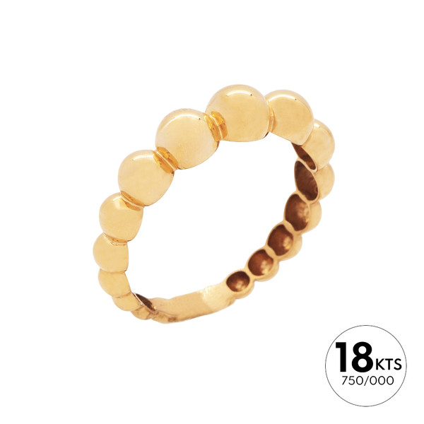 ANILLO DE BOLAS DEGRADE - ORO 18K