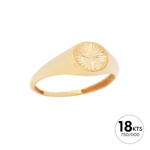 SELLO +BASE TALLADA Y MATIZADA 8.50X7.50 Ø - ORO 18K