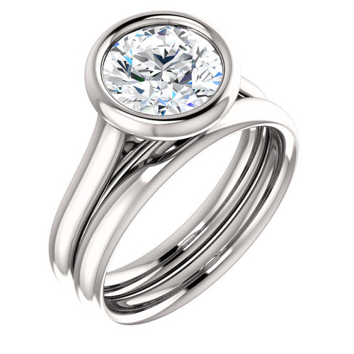Stunning 2 Carat Cubic Zirconia Solitaire