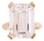 9 Carat Traditional Emerald Cut in 14 Karat Yellow Gold