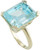 14 Carat Traditional Emerald Cut Aquamarine in 14 Karat White Gold