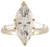 2.00Ct Marquise Baguette Solitaire 14Kt Yellow Gold