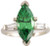 2.00Ct Emerald Marquise Baguette Solitaire 14Kt White Gold
