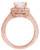 Solid 14 Karat Rose Gold Setting